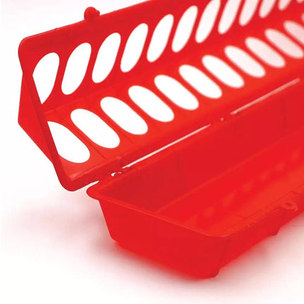 Chicken Feeder Trough Plastic Mesh Connectable Poultry Feed Trough for Coop Use