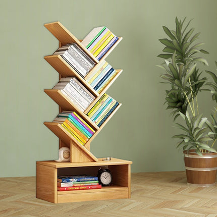 8 Shelf Tree Display Bookshelf Book Storage Rack Modern Bookcase for Home Office
