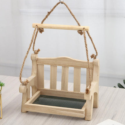 Outdoor Hanging Wooden Bird Feeder Garden Wild Bird Feeding Station House