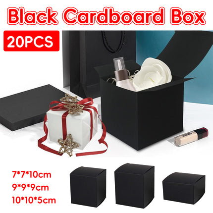 20PCS Black Cardboard Gift Box for Shipping Storage Gift Giving Durable Sturdy