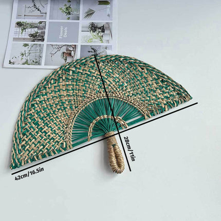 Creative Handwoven Fan for Home Decoration Summer Cooling Party Gift Portable