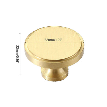Wardrobe Drawer Handle Gold Copper Round Pull Single Hole Modern Cabinet Knob