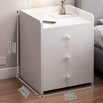 3 Drawer Bedroom Bedside Storage Cabinet Standard Space Saving Sturdy Durable