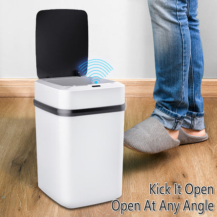 Automatic Sensor Trash Bin 12L Motion Kitchen Rubbish Can Touchless White