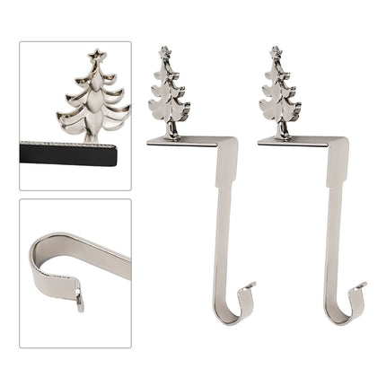 4 Pcs Christmas Stocking Hanger Fireplace Clip Metal Holder Hooks Xmas Tools