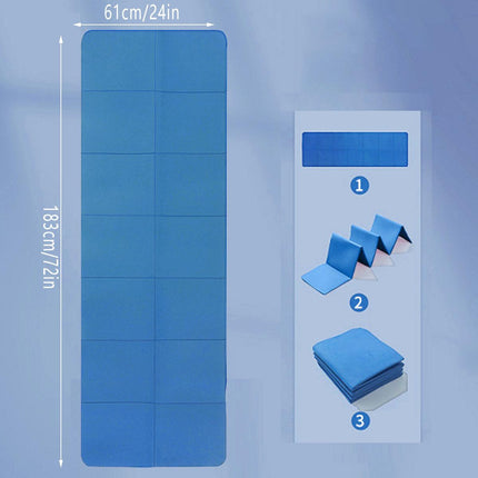 Thickened Folding Yoga Mat Sleeping Pad Portable Floor Nap Mattress for Exercise