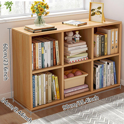 Organizer Bookcase Open Shelf Storage Rack Simple Compartments Bookshelf Unit