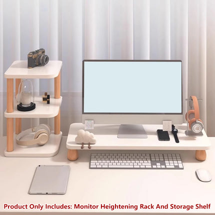 Desktop Computer Height Increasing Stand Desktop Storage Rack Elevated for Home