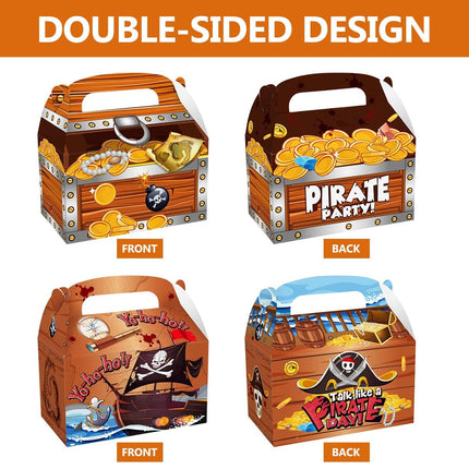 12PCS Pirate Theme Candy Gift Box Party Favour Supplies Decorative Return Gifts