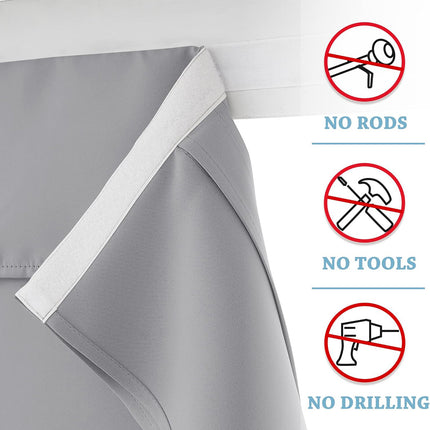 Home Blackout Door Curtain Thermal Insulated Durable for Bedroom Living Room