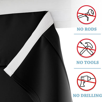 Home Blackout Door Curtain Thermal Insulated Durable for Bedroom Living Room