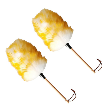 2PCS Wool Duster Home Car Dusting Tool Lint Free Reusable Soft Bristle Dust Clean