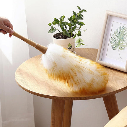 2PCS Wool Duster Home Car Dusting Tool Lint Free Reusable Soft Bristle Dust Clean