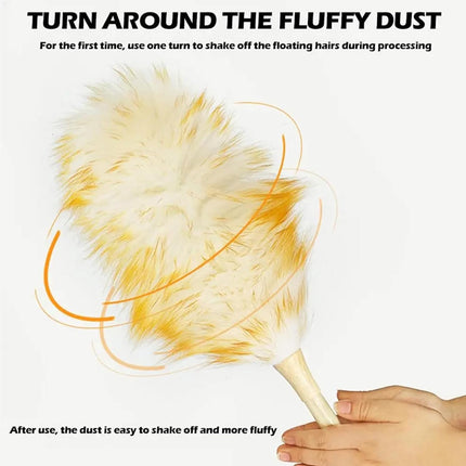 2PCS Wool Duster Home Car Dusting Tool Lint Free Reusable Soft Bristle Dust Clean