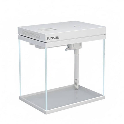 Super White Glass Desktop Aquarium 3 in 1 Fish Tank with Filter and LED