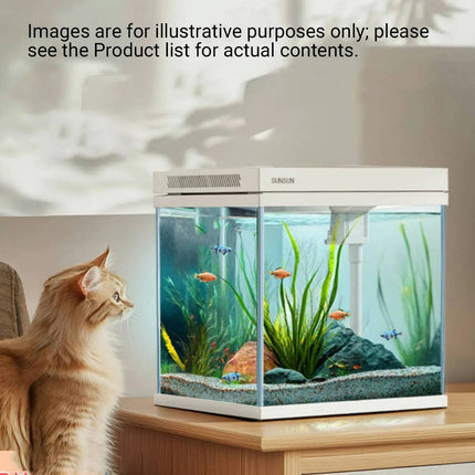 Super White Glass Desktop Aquarium 3 in 1 Fish Tank with Filter and LED