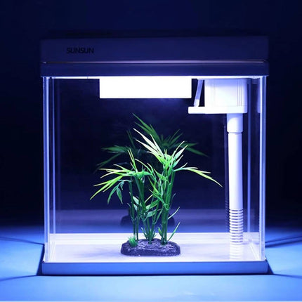 Super White Glass Desktop Aquarium 3 in 1 Fish Tank with Filter and LED