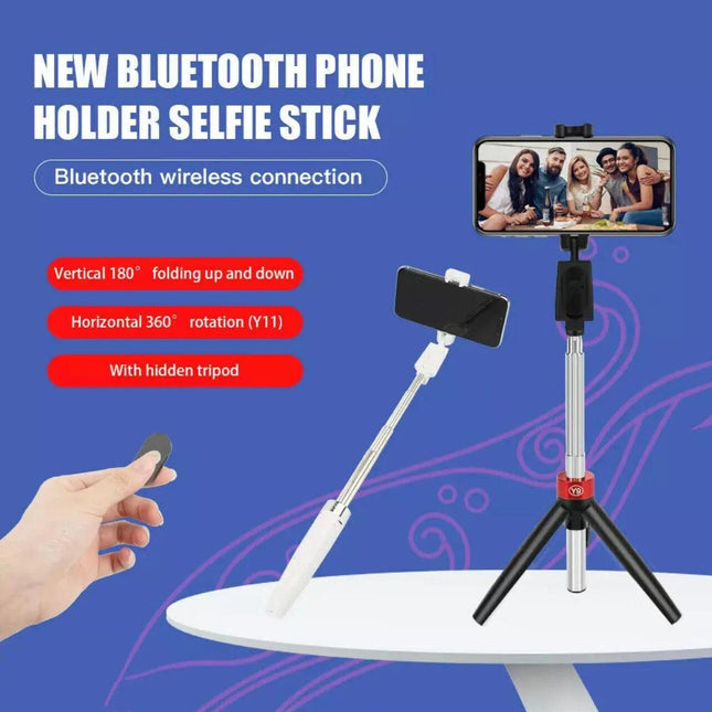 3 In 1 Wireless Bluetooth Telescopic Selfie Stick Mini Mobile Phone Tripod Au - Aimall