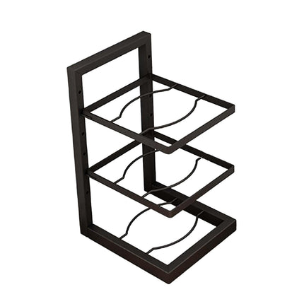 3-Layer Kitchen Pot Rack Heavy Duty Metal Cookware Organiser Space Saving