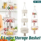 3 Layer Storage Basket for Bathroom Kitchen Bedroom Home Space Saving Durable