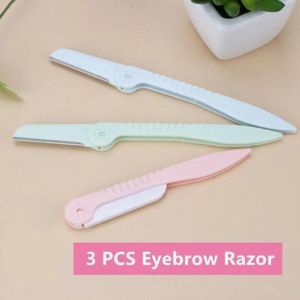 3 PCS FACIAL RAZORS Eyebrow Razor Shave Hair & Exfoliate Face Ladies Shaver Tool - Aimall