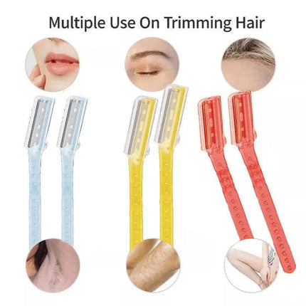 3 PCS FACIAL RAZORS Eyebrow Razor Shave Hair & Exfoliate Face Shaver Ladies Tool - Aimall