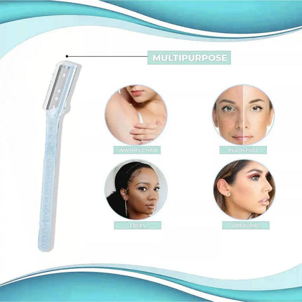 3 PCS FACIAL RAZORS Eyebrow Razor Shave Hair & Exfoliate Face Shaver Ladies Tool - Aimall