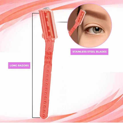 3 PCS FACIAL RAZORS Eyebrow Razor Shave Hair & Exfoliate Face Shaver Ladies Tool - Aimall