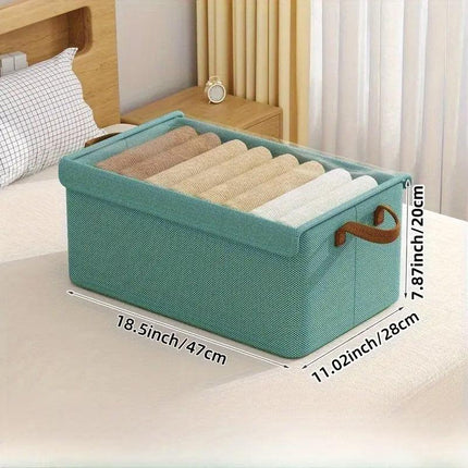 4pcs Foldable Clothes Storage Box Organizer Fabric Storage Box for Organization
