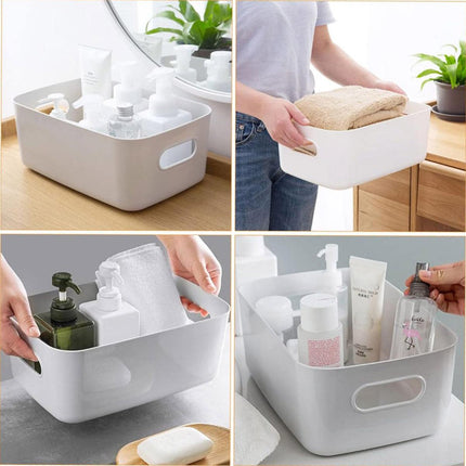 10pcs Plastic Storage Baskets for Bathroom Kitchen Desktop Miscellaneous Items