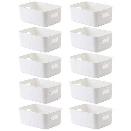 10pcs Plastic Storage Baskets for Bathroom Kitchen Desktop Miscellaneous Items