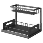 Under Sink Storage Rack Kitchen Cabinet Organizer Adjustable Shelving Unit Home