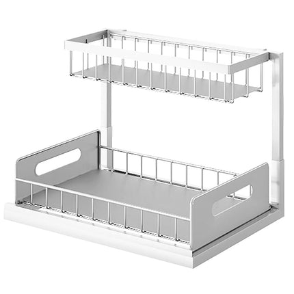 Under Sink Storage Rack Kitchen Cabinet Organizer Adjustable Shelving Unit Home