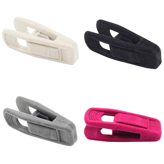 Clothes Drying Clips 20 Pack Velvet Flocking Trouser Pegs Hanger Grip Clamp Set
