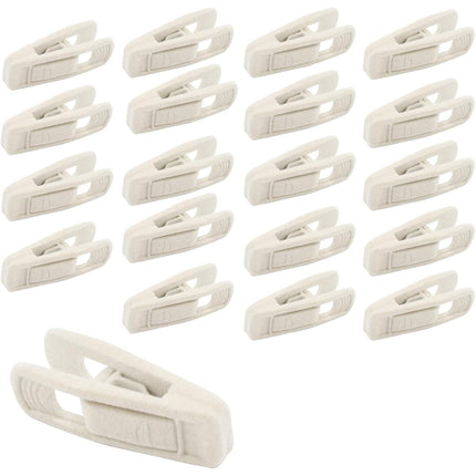 Clothes Drying Clips 20 Pack Velvet Flocking Trouser Pegs Hanger Grip Clamp Set