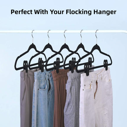 Clothes Drying Clips 20 Pack Velvet Flocking Trouser Pegs Hanger Grip Clamp Set