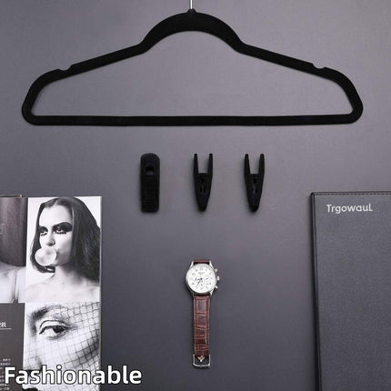 Clothes Drying Clips 20 Pack Velvet Flocking Trouser Pegs Hanger Grip Clamp Set