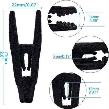Clothes Drying Clips 20 Pack Velvet Flocking Trouser Pegs Hanger Grip Clamp Set