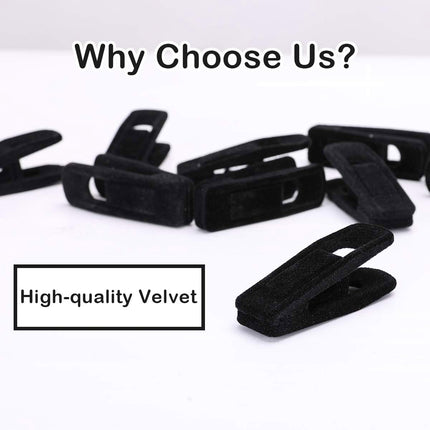 Clothes Drying Clips 20 Pack Velvet Flocking Trouser Pegs Hanger Grip Clamp Set