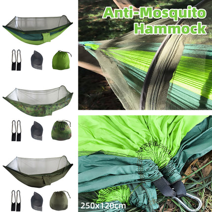 Camping Hammock Tent Set Double Outdoor Hanging Bed With Mosquito Net For Travel