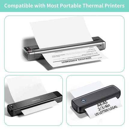 A4 Folded Thermal Paper 200/400 Sheets 8.5x11in Receipt Paper Terminal Printer