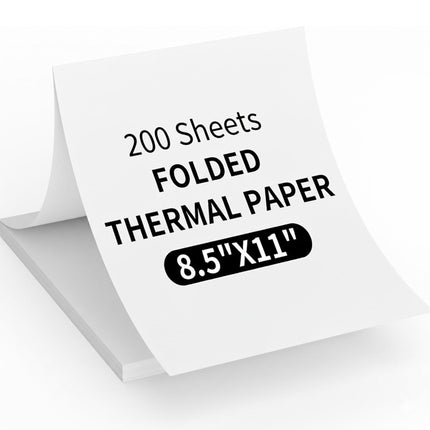A4 Folded Thermal Paper 200/400 Sheets 8.5x11in Receipt Paper Terminal Printer