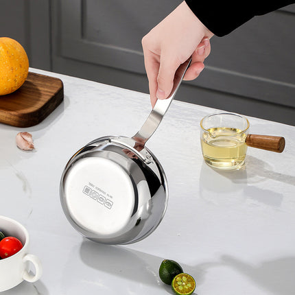 304 Stainless Steel Oil Splatter Proof Home Small Frying Pan for Kitchen Cooking