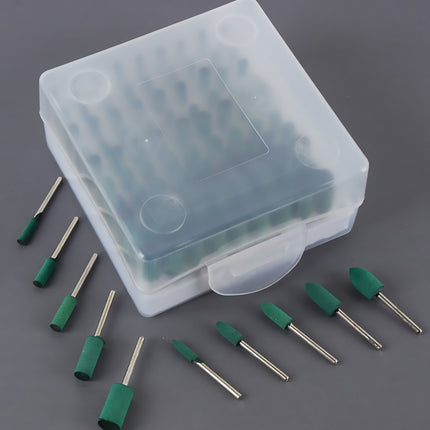 100Pcs Rubber Polishing Bits Set Rotary Tool Buffing Kit for Drill Grinding