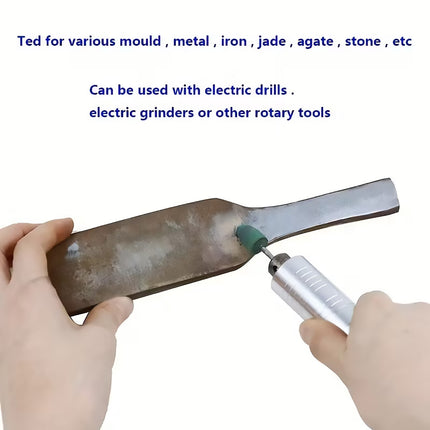 100Pcs Rubber Polishing Bits Set Rotary Tool Buffing Kit for Drill Grinding