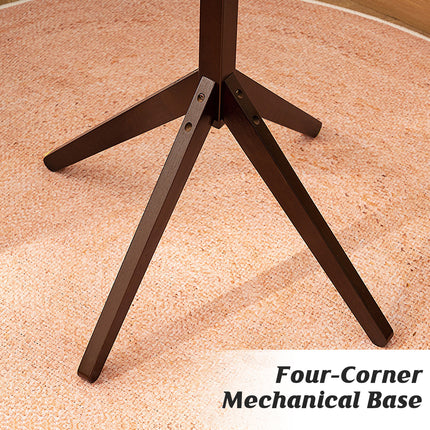 Solid Wood Coat Rack Floor Standing Clothes Hanger with 8 Hooks