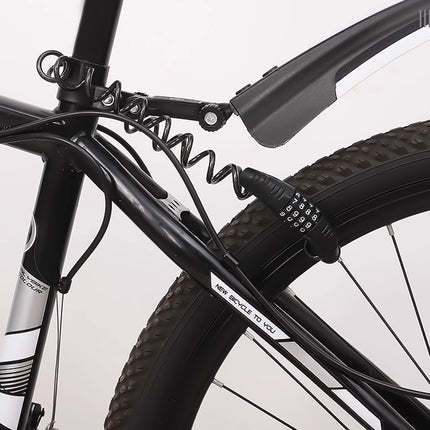 Helmet Lock Chain 4 Digit Password Motorcycle Anti-theft Cable Lock Portable