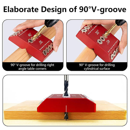 Angle Drilling Guide Tool For Precise Hole Alignment Woodworking Metalwork Diy