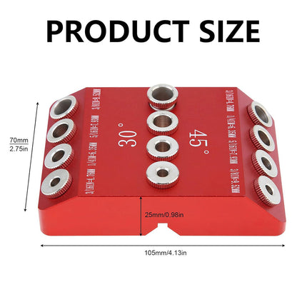 Angle Drilling Guide Tool For Precise Hole Alignment Woodworking Metalwork Diy