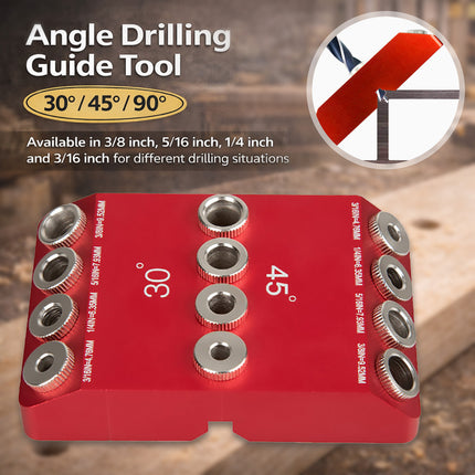 Angle Drilling Guide Tool For Precise Hole Alignment Woodworking Metalwork Diy